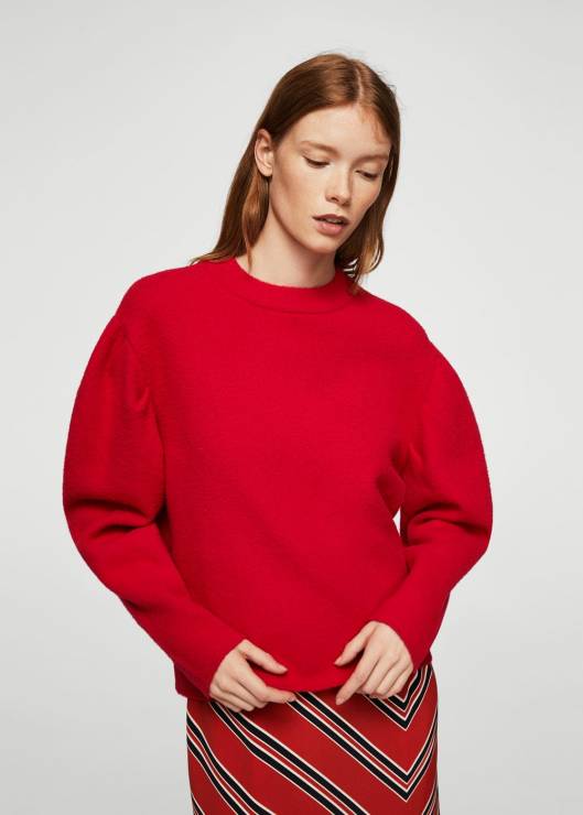 Czerwony sweter, Mango 199zł