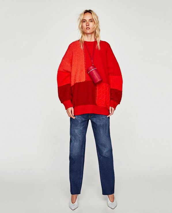 Czerwony sweter, Zara, 139zł