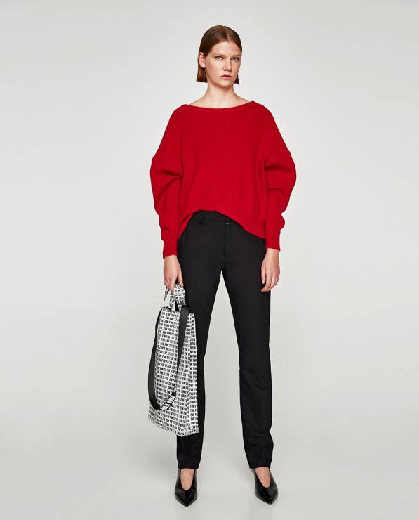 Czerwony sweter, Zara, 99zł