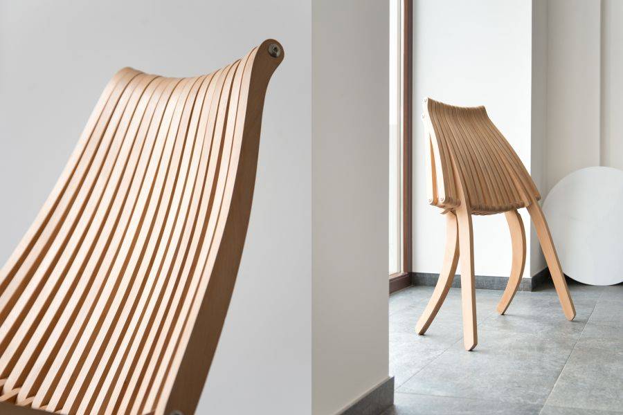 Krzesło Lotos, projekt: Romuald Ferens, mat. prasowe Politura