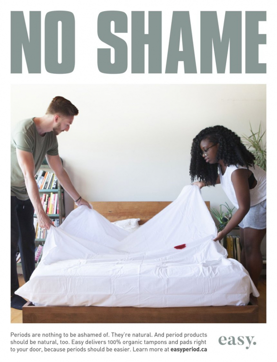 Kampania "No Shame" - edukuje w temacie menstruacji