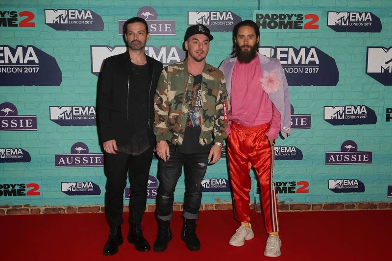 Thirty Seconds To Mars, Jared Leto (w Gucci)  na MTV EMA 2017
