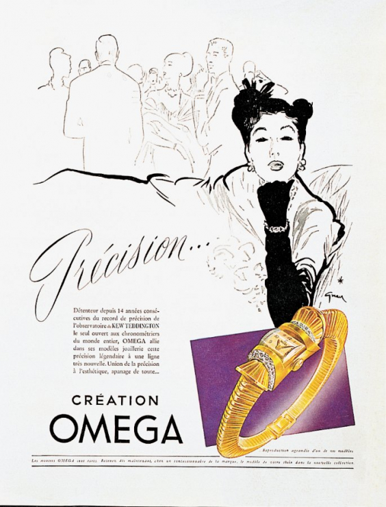Archiwalna reklama zegarków OMEGA