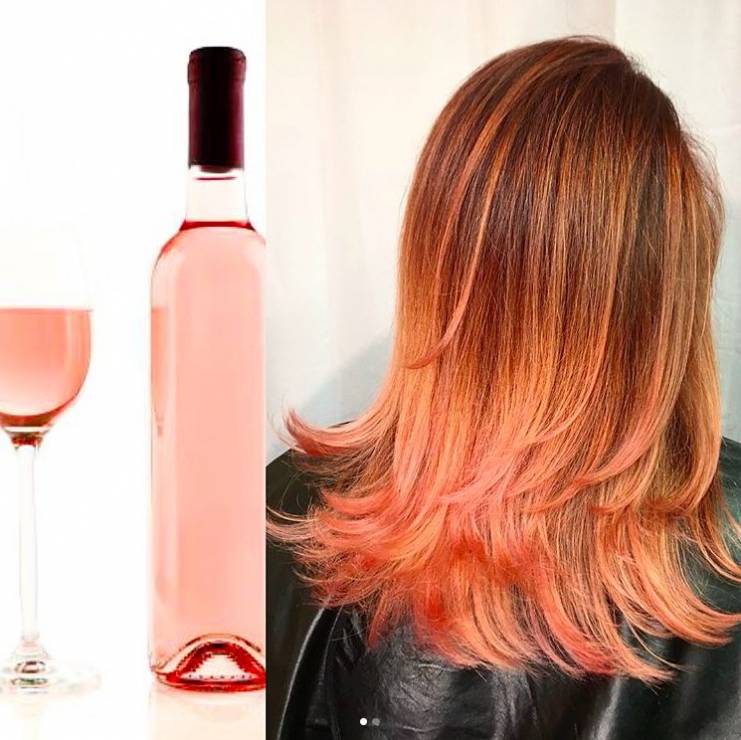 Artystyczna koloryzacja - włosy jak różowe wino