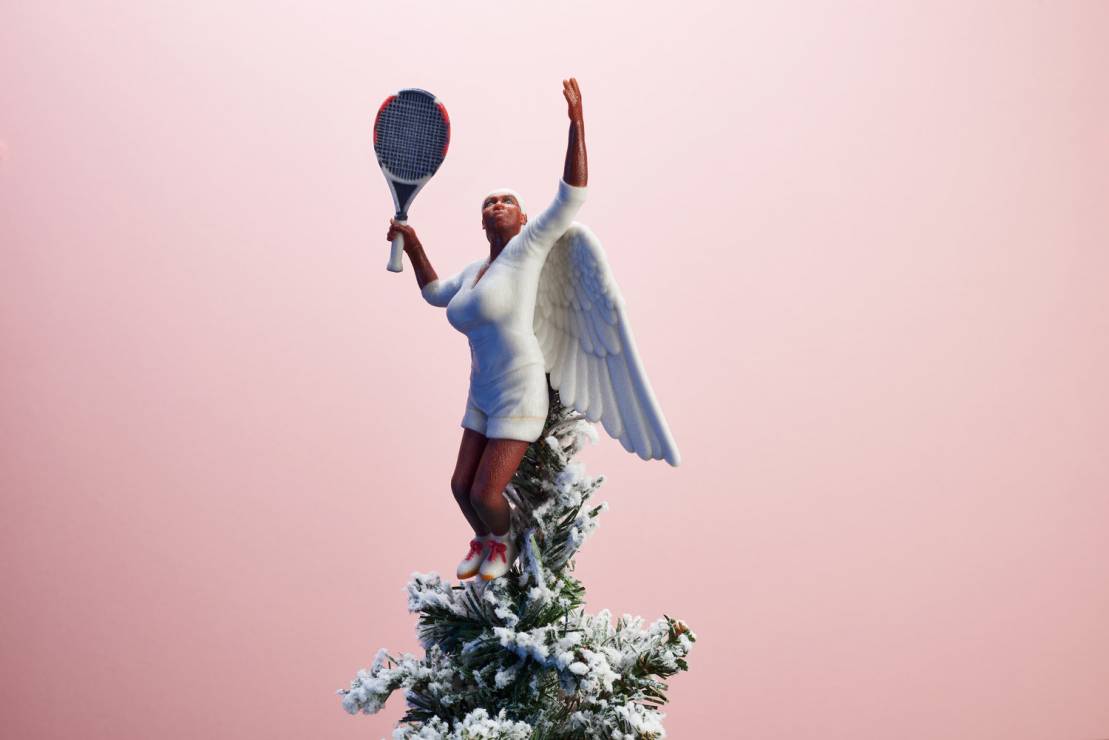 Serena Williams  jako aniołek na choinkę