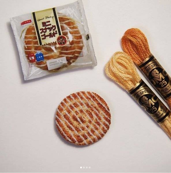 Miniaturowe hafty imitujące jedzenie. Zobacz dzieła japońskiej artystki!