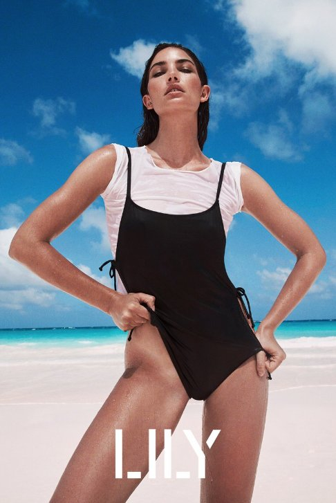 Lily Aldridge w kampanii strojów kąpielowych Solid & Striped