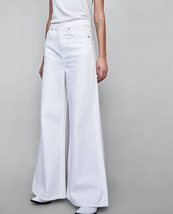 Białe spodnie Zara