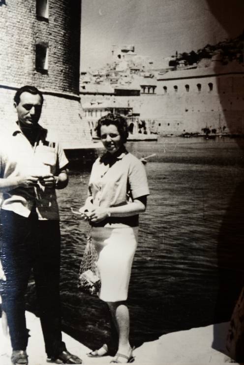 Drostowie podczas swojego pierwszego wyjazdu za granicę. Jugosławia, 1962.