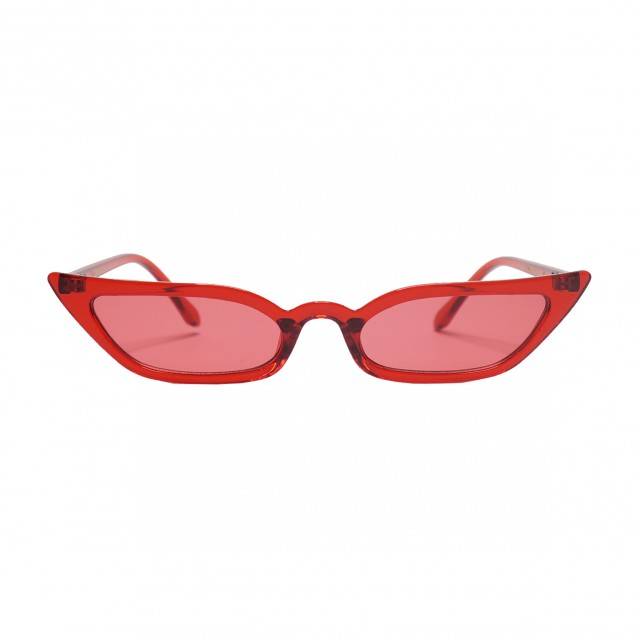 Czerwone wąskie okulary TheBlogShop