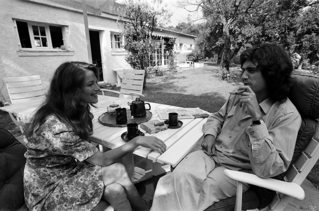 Charlotte Rampling i Jean Michel Jarre w St. Tropez, 1977.