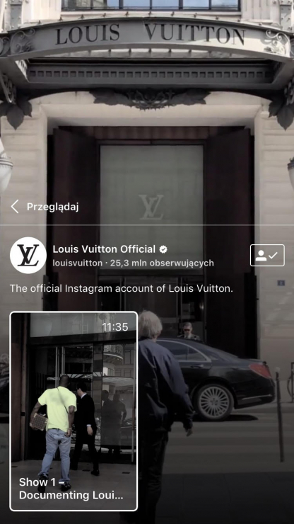 IGTV: Louis Vuitton