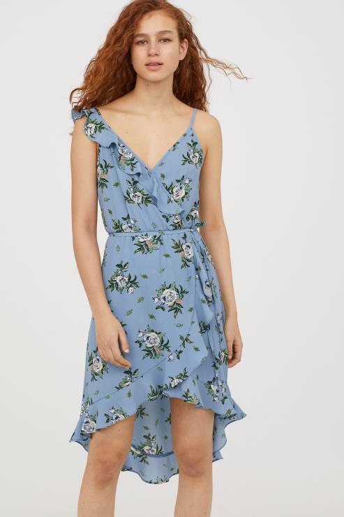 Wyprzedaż w H&M; Kopertowa sukienka z krepy, 59,90 PLN zamiast 99,90 PLN