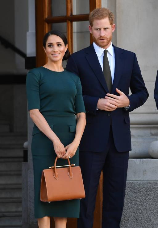 Książę Harry i księżna Meghan podczas spotkania z premierem Irlandii, 10.07.2018.