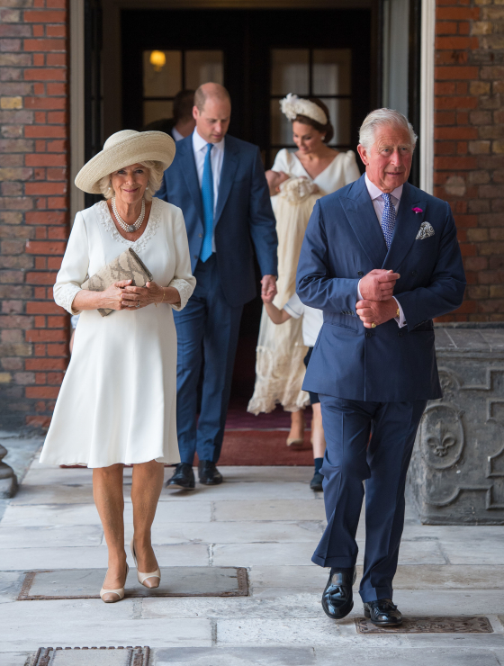 Księżna Camilla i książę Karol na chrzcinach księcia Louisa, 9.07.2018.