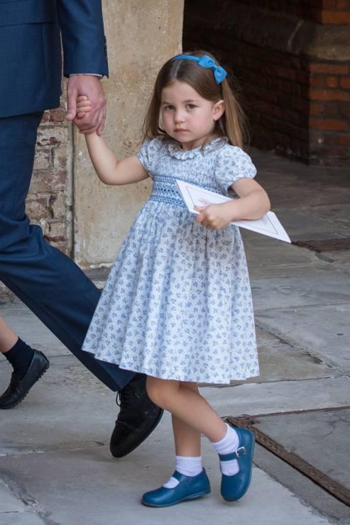 Księżniczka Charlotte na chrzcinach księcia Louisa, 9.07.2018.