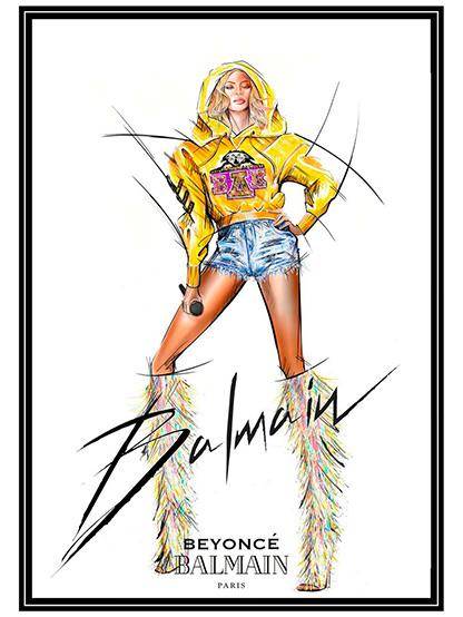 Rysunkowa Beyonce - zapowiedź kolekcji Balmain x Beyonce