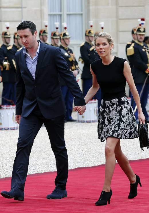 Córka Brigitte Macron, Tiphaine Auzière z mężem Antoine Choteau w Pałacu Elizejskim, 14.05.2017.