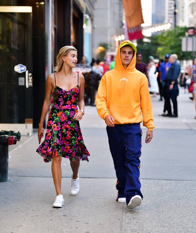 Justin Bieber i Hailey Baldwin w Nowym Jorku, 6.08.2018.