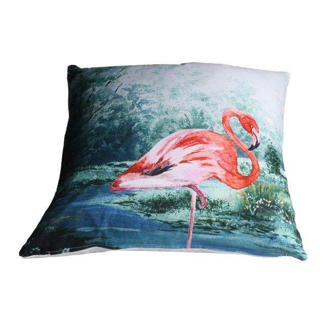 Poduszka z motywem flaminga, Castorama, około 25 zł