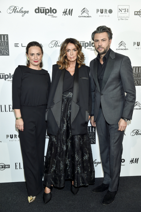Marta Drożdż, Dominique Fantaccino i Olivier Janiak na ELLE Style Awards 2018