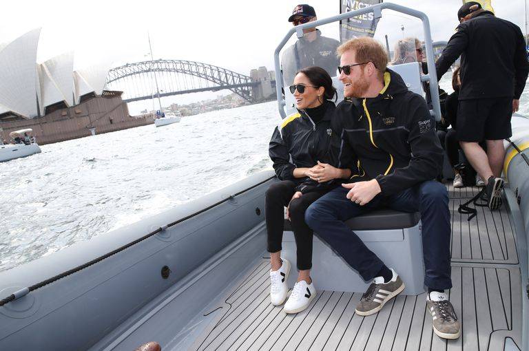 Meghan Markle i książę Harry kibicują żeglarzom podczas Sydney's Invictus Games 2018