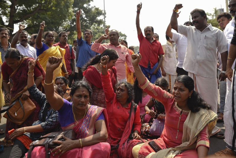 Protest kobiet, Kerala, Indie