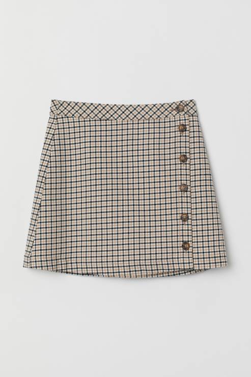 Trapezowa spódnica w kratkę - H&M, 79,99 zł