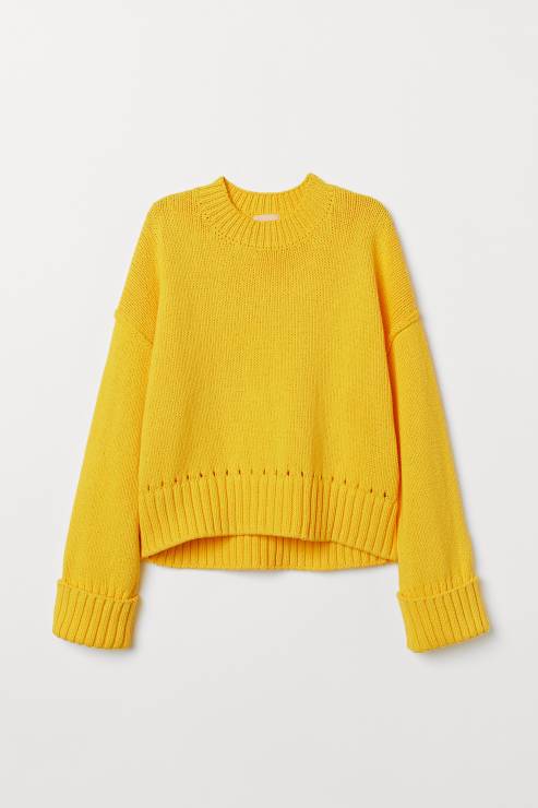 Żółty sweter - H&M, 149,99 zł