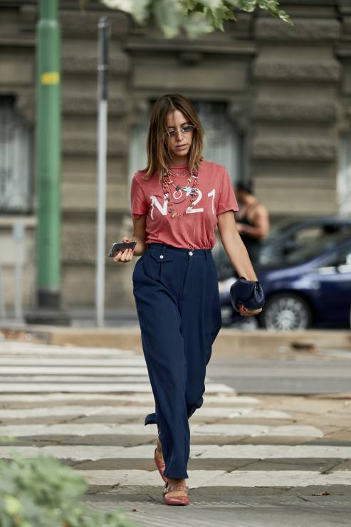 Street fashion Milan Fashion Week wiosna-lato 2019