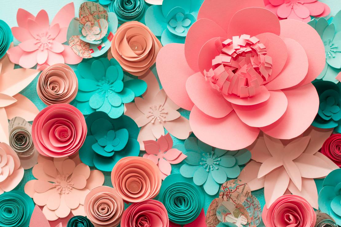 Papierowe kwiaty DIY