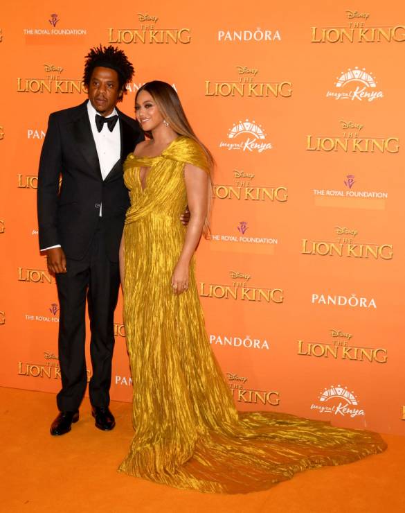 Beyoncé i Jay Z na premierze filmu "Król Lew" w Londynie