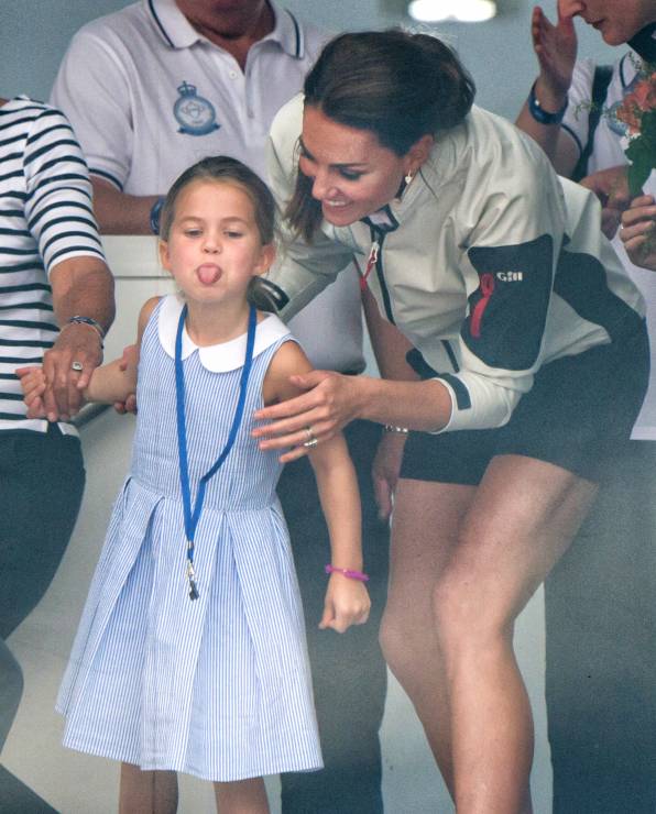 Księżniczka Charlotte i Kate Middleton na regatach King’s Cup 2019.
