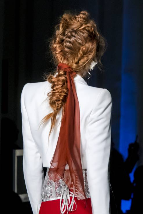 Modne fryzury z rudych włosów, Jean Paul Gaultier