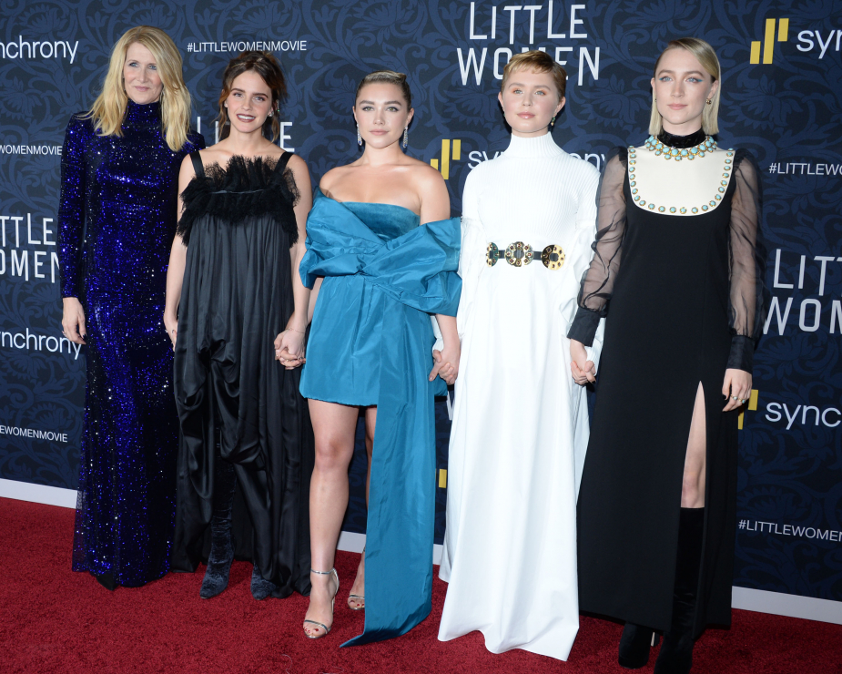 Laura Dern, Emma Watson, Florence Pugh, Eliza Scanlen i Saoirse Ronan na premierze "Little Women" w Nowym Jorku.