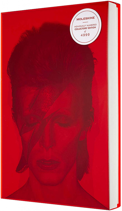 Moleskine Large Size 13 x 21 cm David Bowie Red Box in Limited Edition, Ruled Notebook