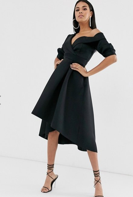 Czarne sukienki na studniówkę, Asos Design, 352,45 zł