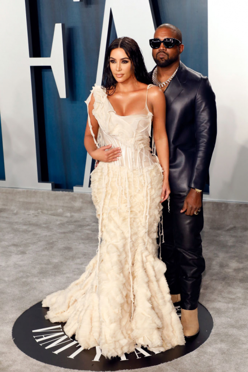 Gwiazdy na Vanity Fair Oscar Party 2020: Kim Kardashian West i Kanye West