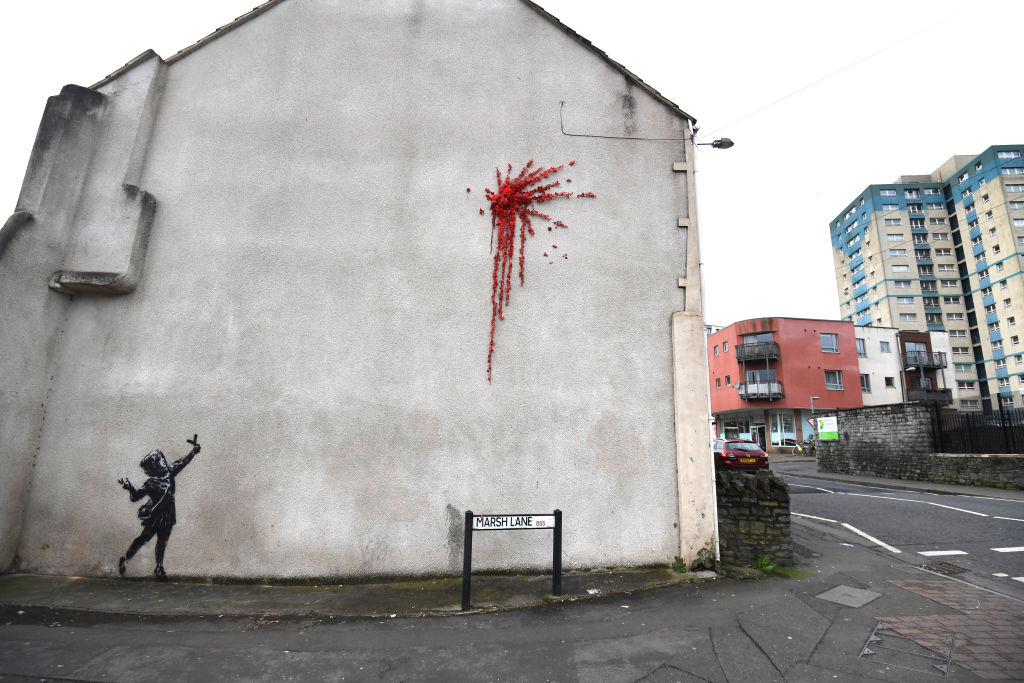 Banksy, mural w Bristolu zniszczony