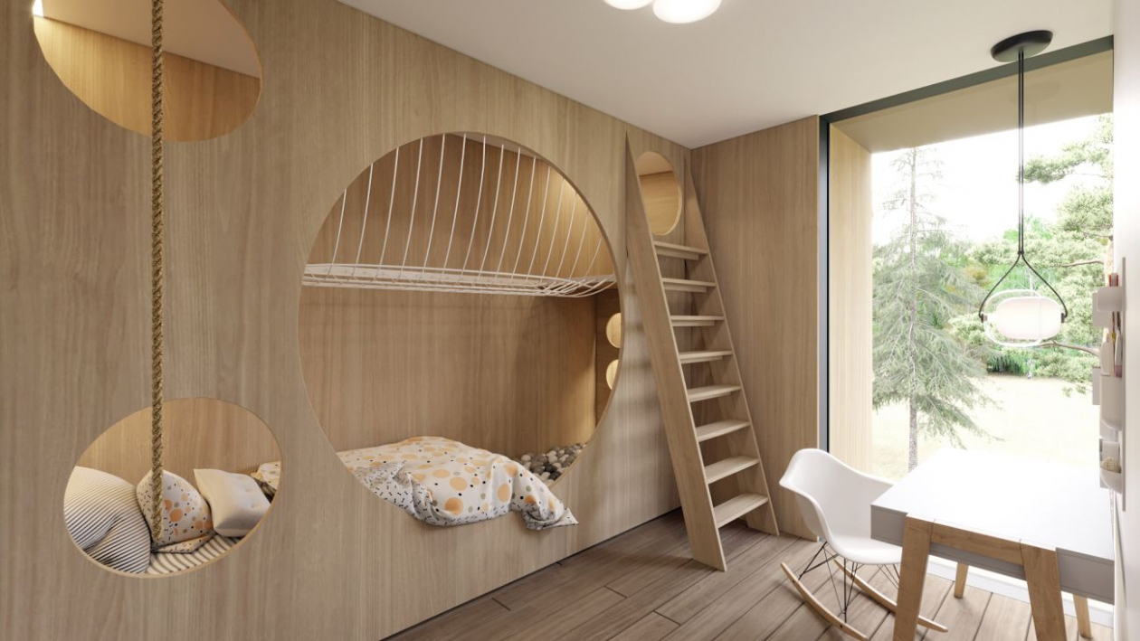 Circle Wood , dom jak pień, projekt:  Mobius Architekci