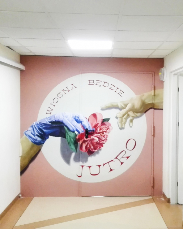Mural w szpitalu  MSWiA, Beata Śliwińska, Barrakuz