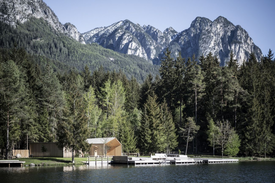 Chatka dla pływaków w Południowym Tyrolu, projekt:  pracownia architektoniczna noa*