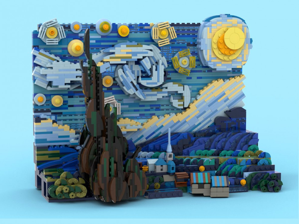 "Gwiaździsta noc" Vincenta van Gogha jako zestaw LEGO