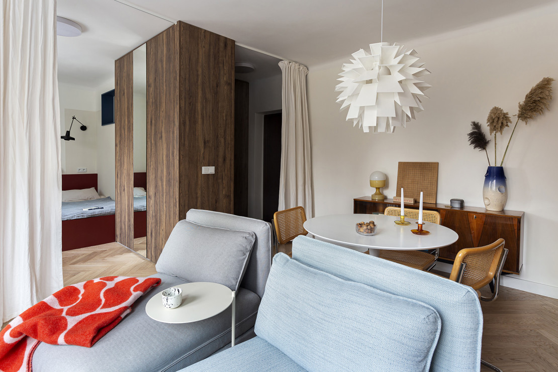 Mieszkanie inspirowane wystrojem Villi Le Lac, projekt:  Karolina Kulis, Studio Kulis