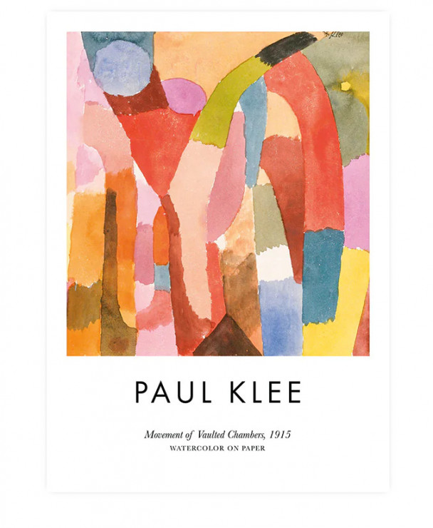 Paul Klee - MOVEMENT OF VAULTED CHAMBERS plakat, desenio