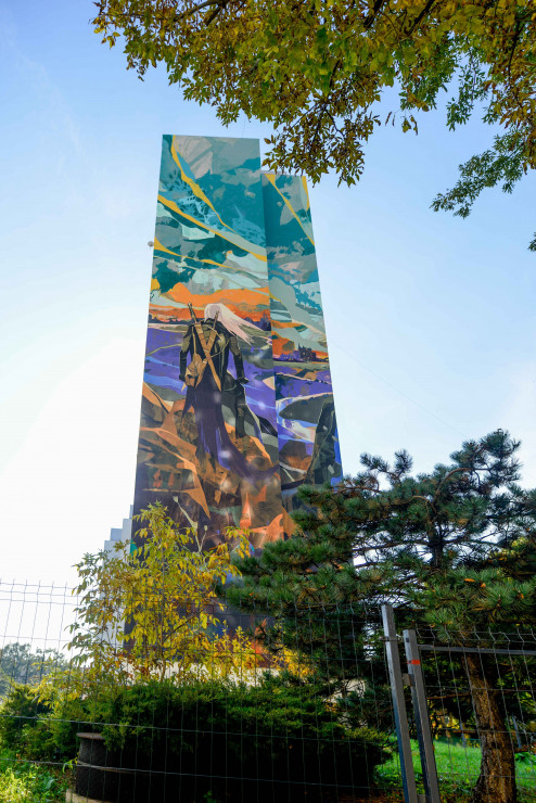 Wiedźmin na największym polskim muralu
