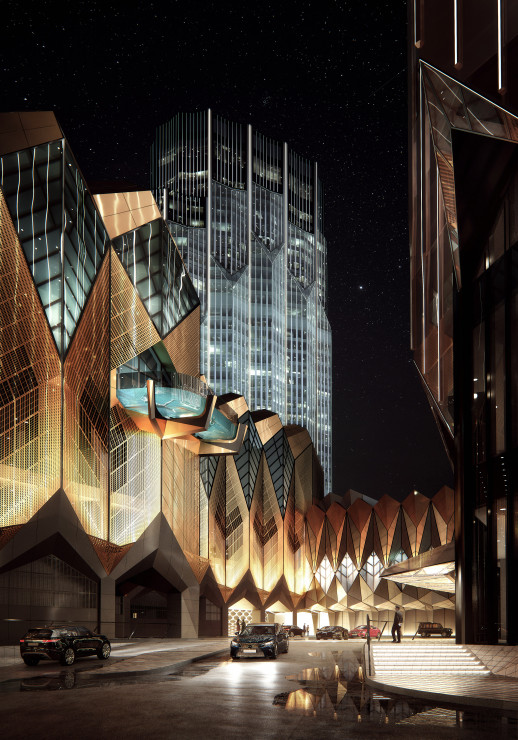 Studio City w Makao od Zaha Hadid Architects już w pełnej wysokości