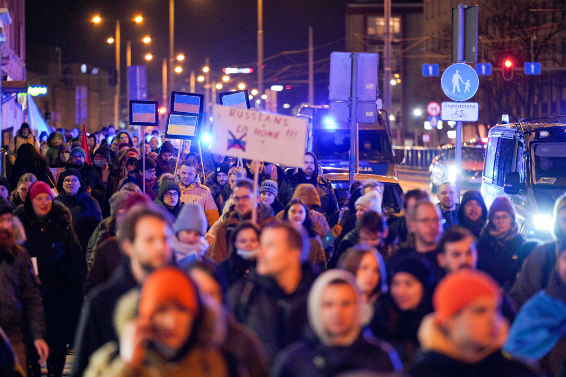 Gdańsk - wiec solidarności z Ukrainą