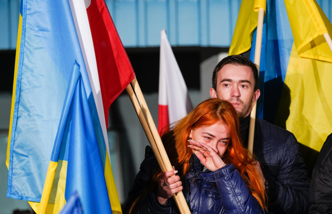 Gdańsk - wiec solidarności z Ukrainą