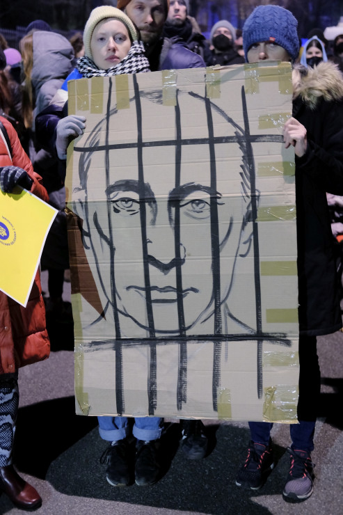 Warszawa- protest przed ambasadą Rosji